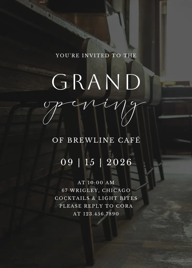 Simple typo - grand opening invitation